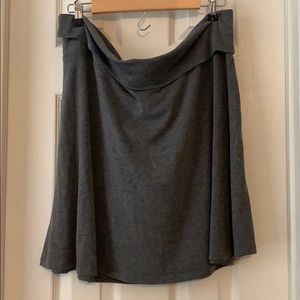 Mossimo solid gray foldover skirt XXL